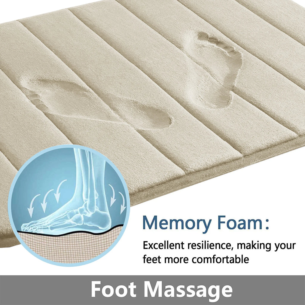 Tapis de bain en mousse à mémoire de forme — coton, très absorbant - Nesty (vue 15)