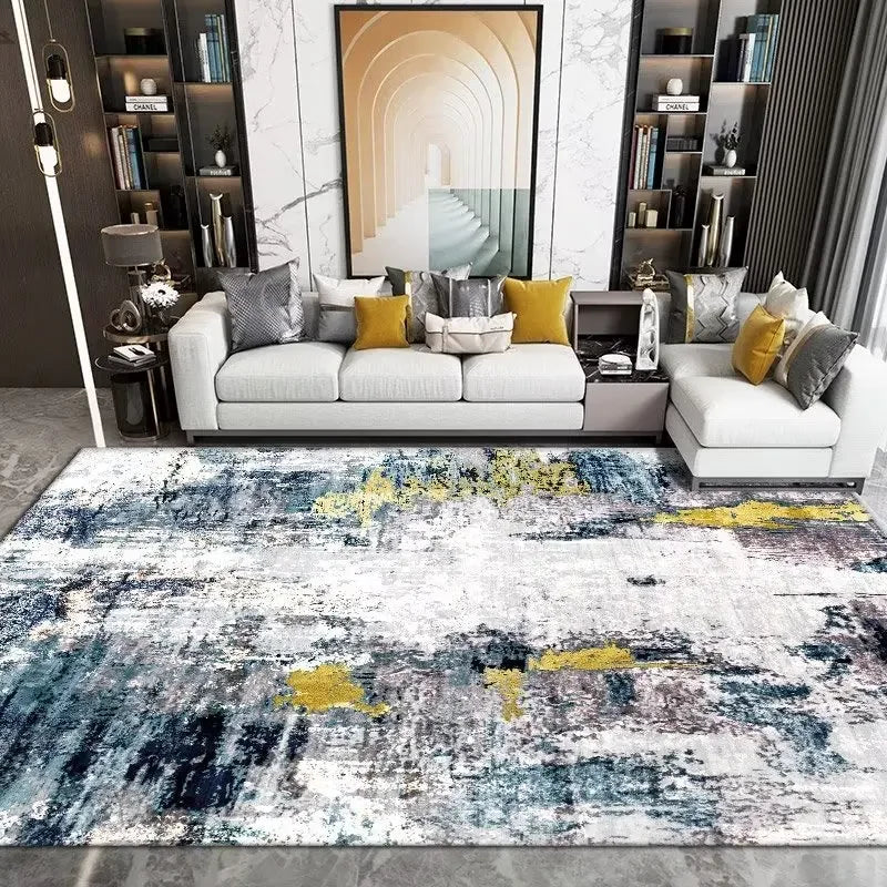 Tapis à motif géométrique sans peluches pour salon - Nesty (vue 4)
