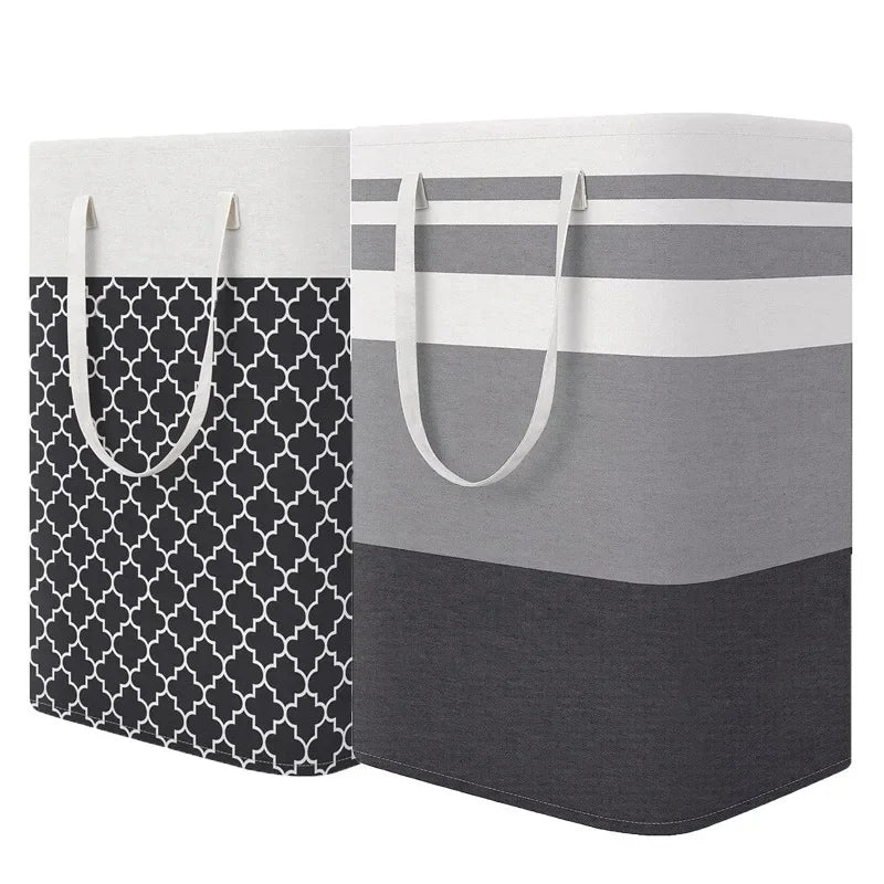Panier à linge pliable en tissu impermeable, grande capacité 75L - Nesty (vue 1)