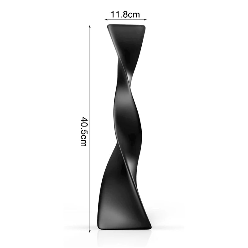 Vase céramique haut et torsadé — silhouette nordique (vue 9) - Nesty