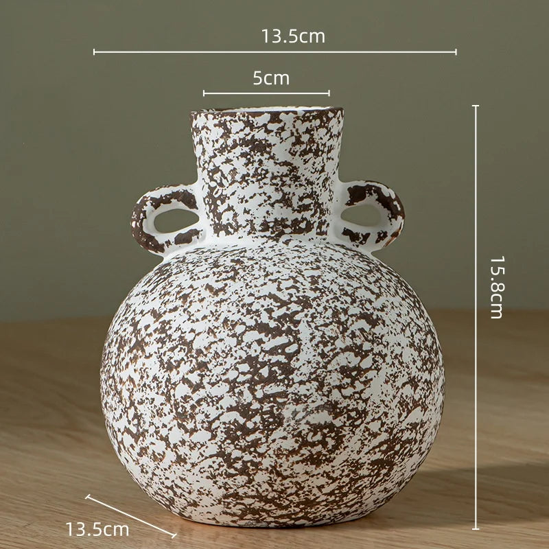 Vase en céramique motif tacheté, terrarium décoratif - Nesty (vue 8)