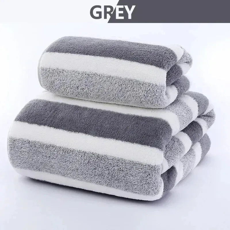 Duo de serviettes de bain épaisses — 700 g/m², lui & elle - Nesty (vue 8)
