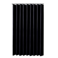 Rideau de douche noir en polyester imperméable, grand format avec crochets - Nesty (vue 8)