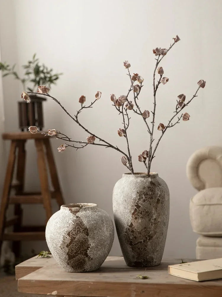 Vase en poterie mouchetée — esprit rétro chinois (vue 6) - Nesty