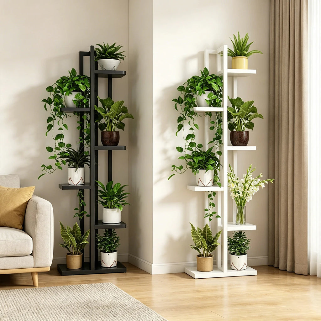 Étagère à plantes en bois — 6 niveaux (vue 6) - Nesty