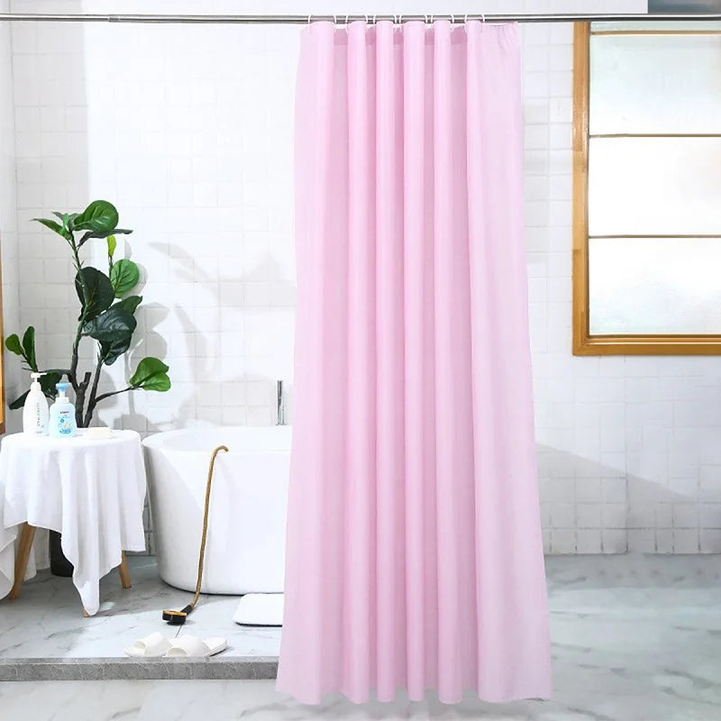 Rideau de douche vagues en PEVA imperméable, effet drapé ondulé - Nesty (vue 11)