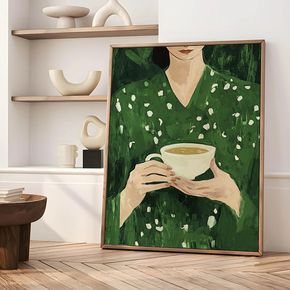 Toile imprimée silhouette abstraite aux fleurs Nesty - Art mural minimaliste (vue 10)