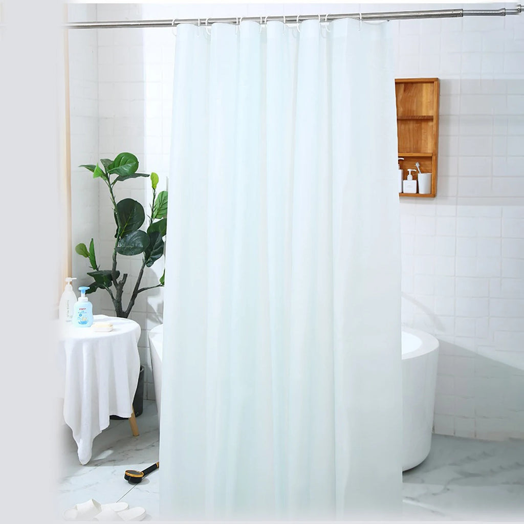 Rideau de douche vagues en PEVA imperméable, effet drapé ondulé - Nesty (vue 10)