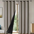 Rideaux occultants doublés Nesty - Lot de 2 pour chambre (vue 7)