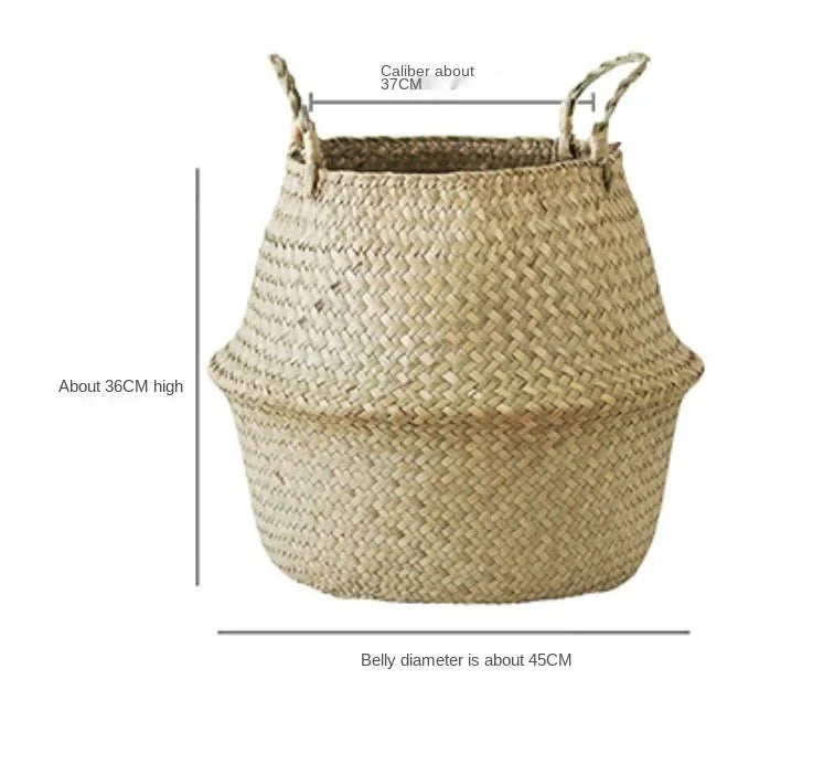 Panier en osier pour fleurs et linge, pot de jardin décoratif - Nesty (vue 6)