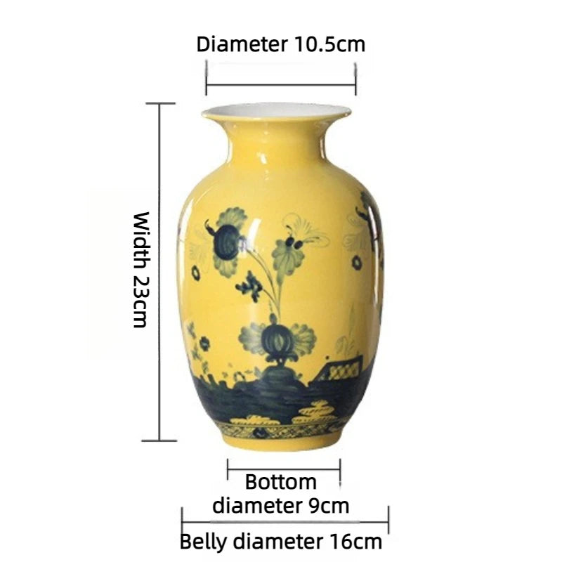 Vase en porcelaine peint à la main — motif bleu et blanc (vue 7) - Nesty