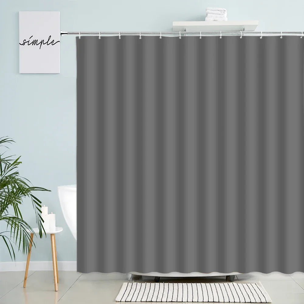 Rideau de douche rouge — teinte unie, fabrication imperméable - Nesty (vue 7)