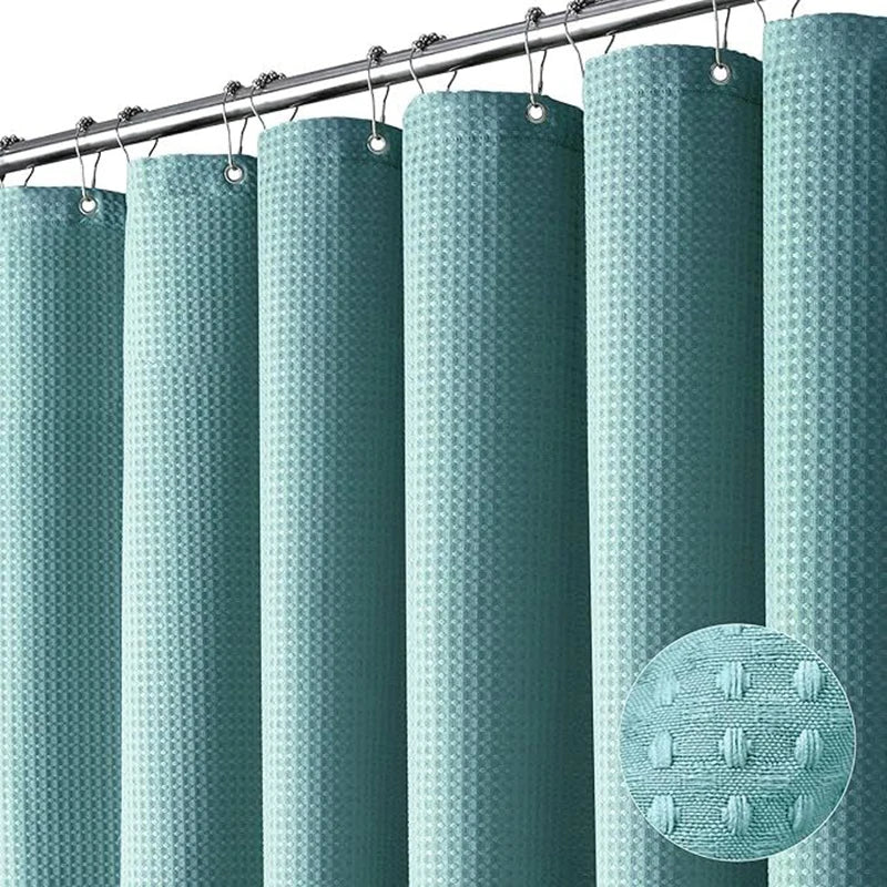 Rideau de douche gaufré opaque — cloison de douche avec crochets - Nesty (vue 17)