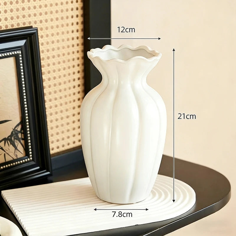 Vase en céramique crème, style français - Nesty (vue 13)