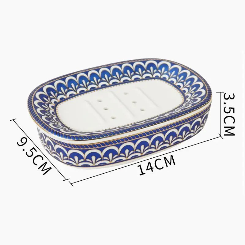 Porte-savon en céramique blanc, design épuré avec égouttage (vue 5) - Nesty