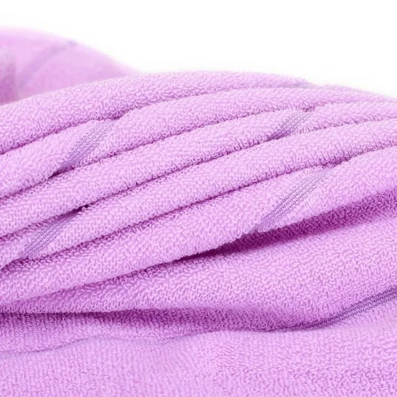 Duo de serviettes brodées lavande en coton — 35 x 75 cm - Nesty (vue 6)