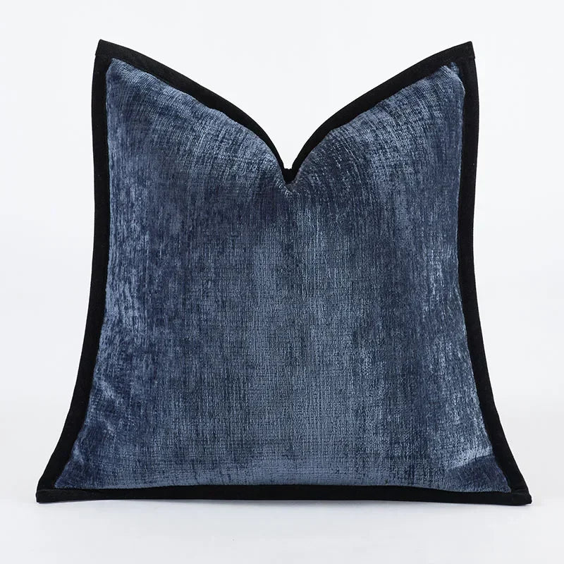 Housse de coussin en chénille épaisse Nesty - Uni, bords piqués (vue 10)