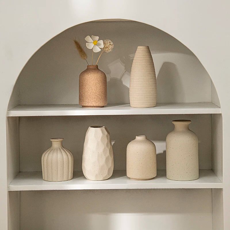 Vase en céramique blanc, style nordique épuré - Nesty (vue 6)