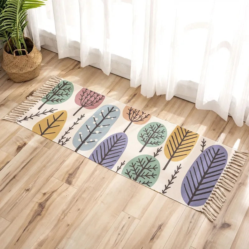 Tapis en coton et lin tissé main — motif berbère - Nesty (vue 15)