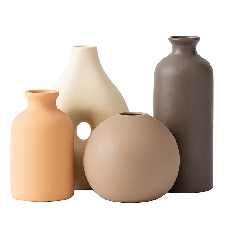 Vase en céramique blanc — style nordique minimaliste (vue 5) - Nesty