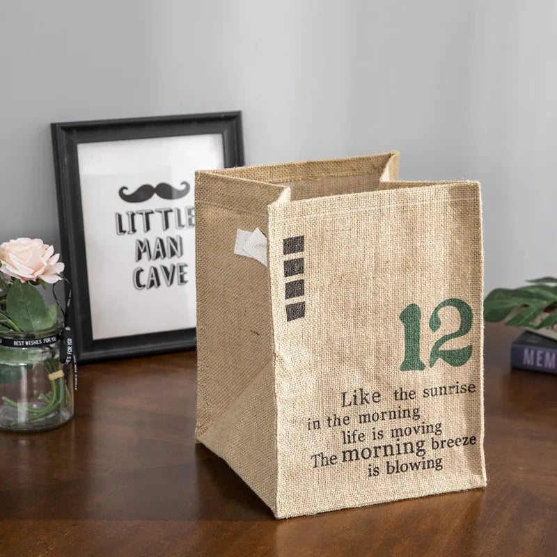 Sac de rangement pliable en jute avec anses - Nesty (vue 15)