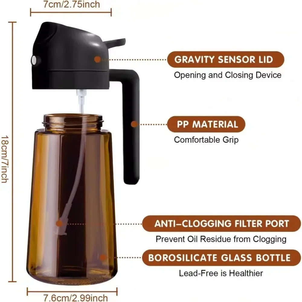 Vaporisateur d'huile en verre teinté, 470 ml Nesty (vue 10)
