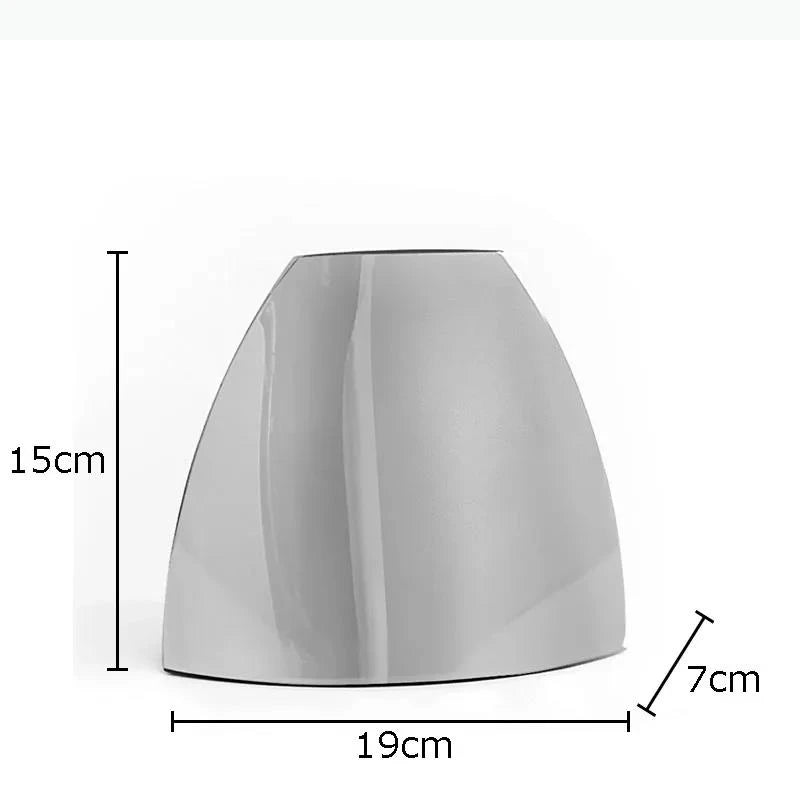 Vase arc en métal argenté — silhouette minimaliste (vue 7) - Nesty