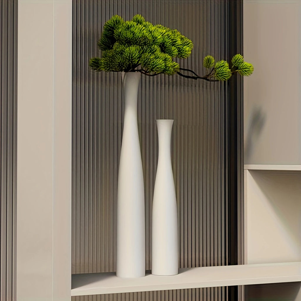 Duo de vases décoratifs blanc et noir, motif ajouré - Nesty (vue 4)