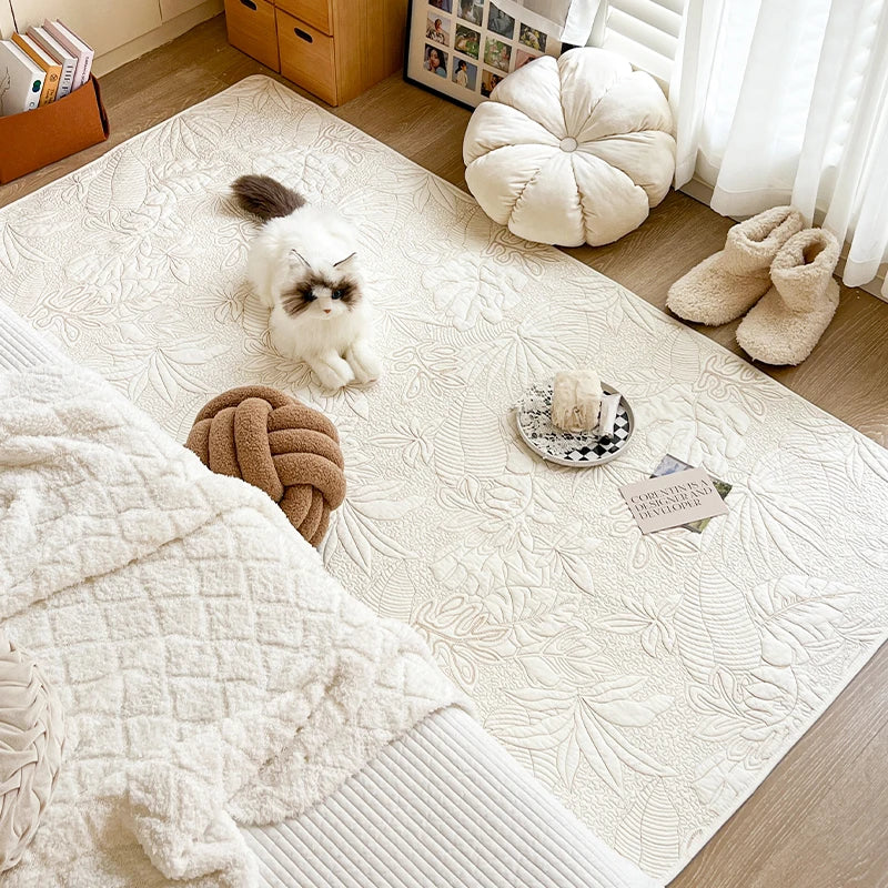 Tapis en coton lavé matelassé — coloris uni (vue 9) - Nesty