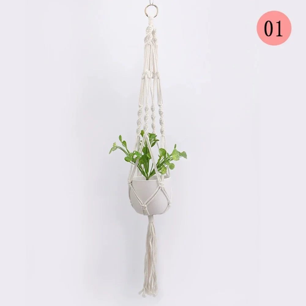 Suspension macramé pour pot de fleurs, décoration murale (vue 10) - Nesty