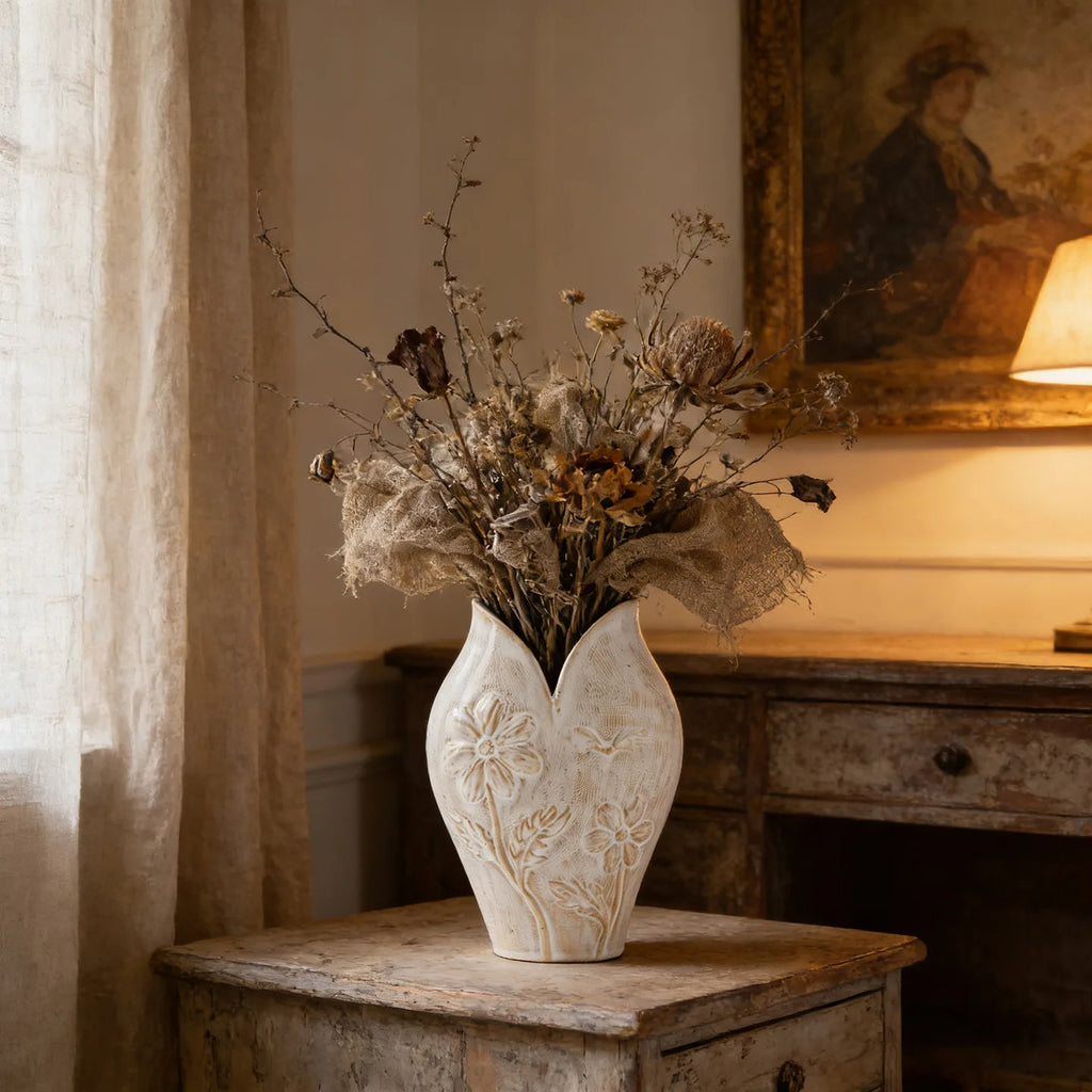 Vase en céramique forme poisson, esprit wabi-sabi (vue 5) - Nesty
