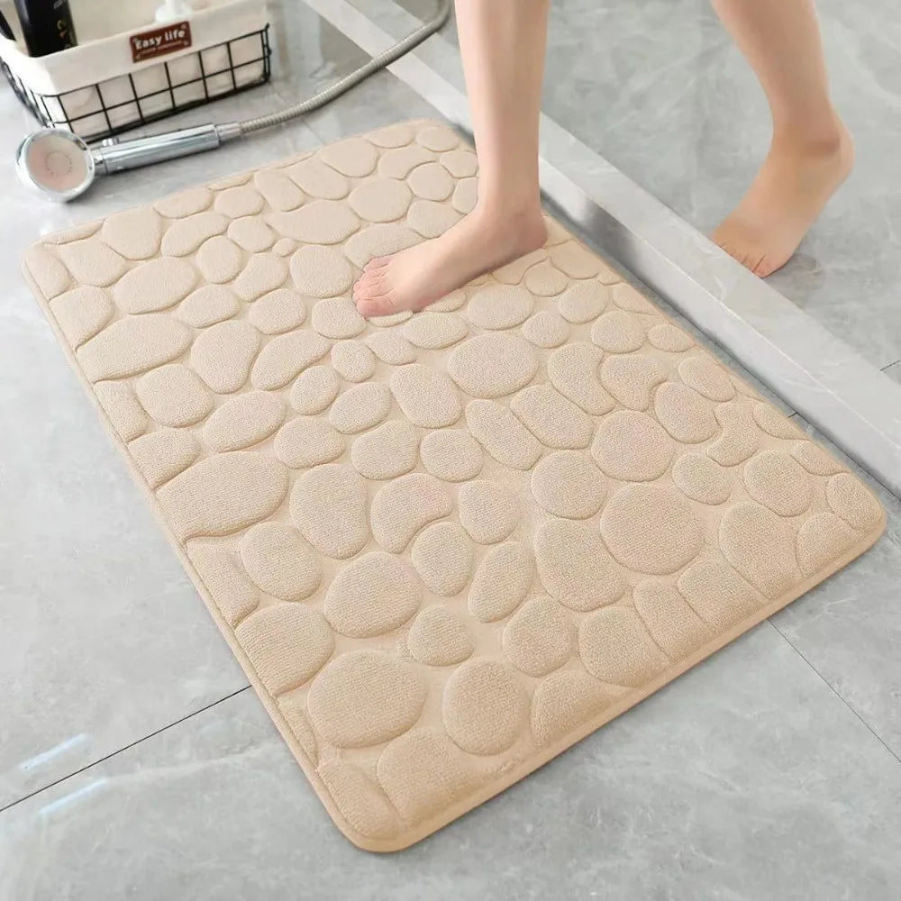 Tapis de bain en microfibre — relief galets, antidérapant - Nesty (vue 8)