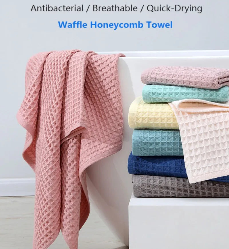 Set de serviettes en coton nid d'abeille — absorbantes et légères - Nesty (vue 5)
