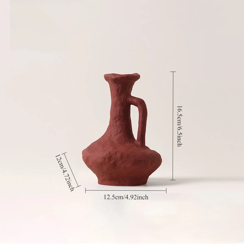 Vase céramique artistique, style nordique rétro (vue 12) - Nesty