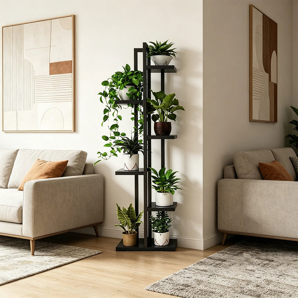Étagère à plantes en bois — 6 niveaux (vue 5) - Nesty