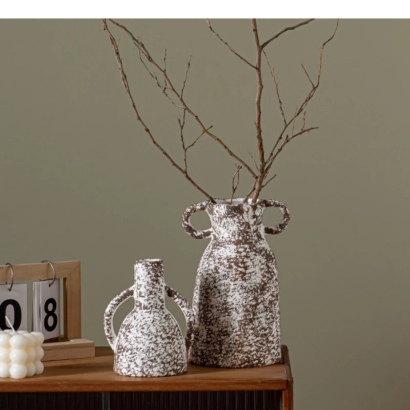 Vase en céramique motif tacheté, terrarium décoratif - Nesty (vue 3)