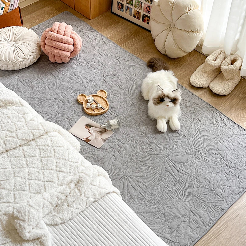 Tapis en coton lavé matelassé Nesty - Coloris uni (vue 11)
