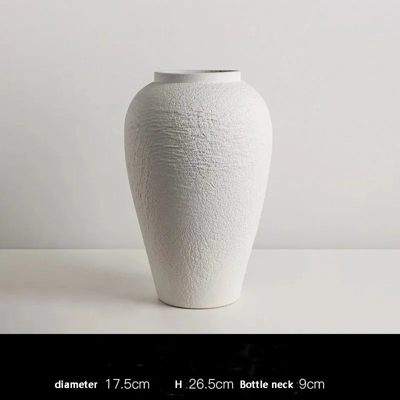 Vase en céramique blanche, style wabi-sabi (vue 8) - Nesty