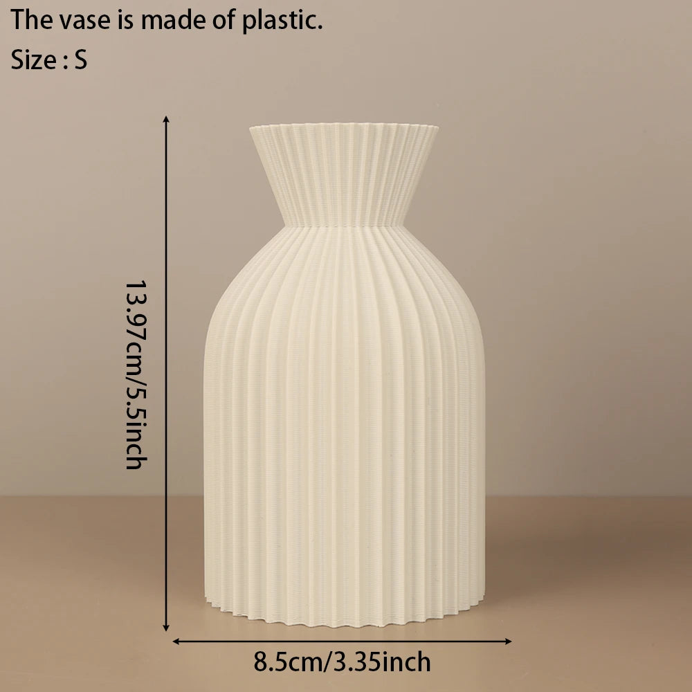 Vase strié minimaliste, style nordique et wabi-sabi - Nesty (vue 8)