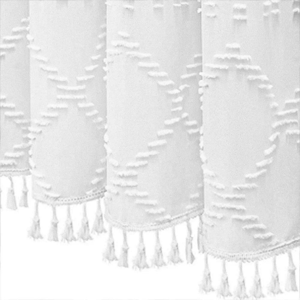 Rideau de douche bohème à pompons, épaissi et imperméable (vue 7) - Nesty