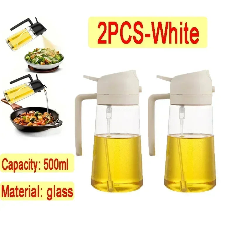 Flacon vaporisateur et verseur d'huile en verre, 500 ml - Nesty (vue 25)
