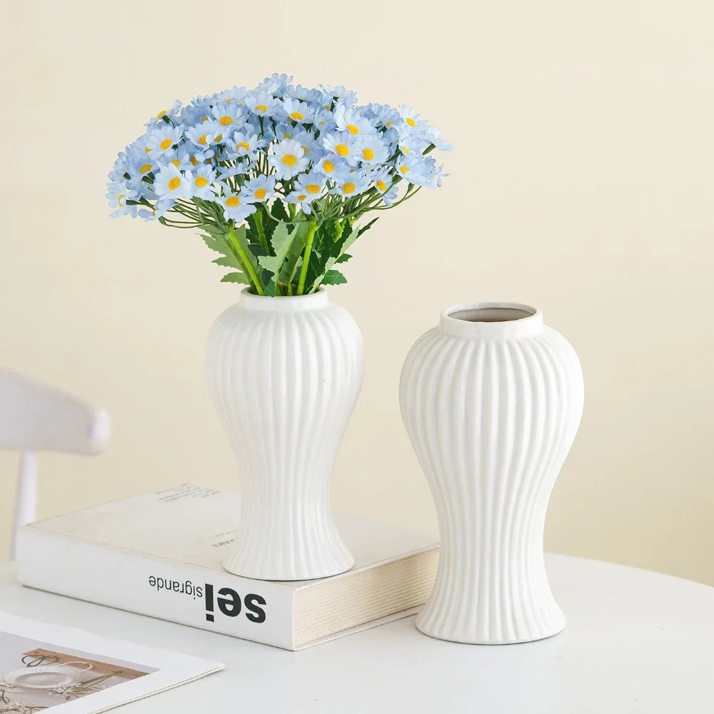 Vase en porcelaine épuré, format hydroponique - Nesty (vue 5)