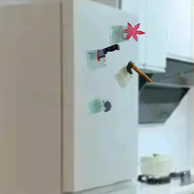 Magnet de frigo couteau en relief Nesty - Décoration ludique pour la cuisine (vue 5)
