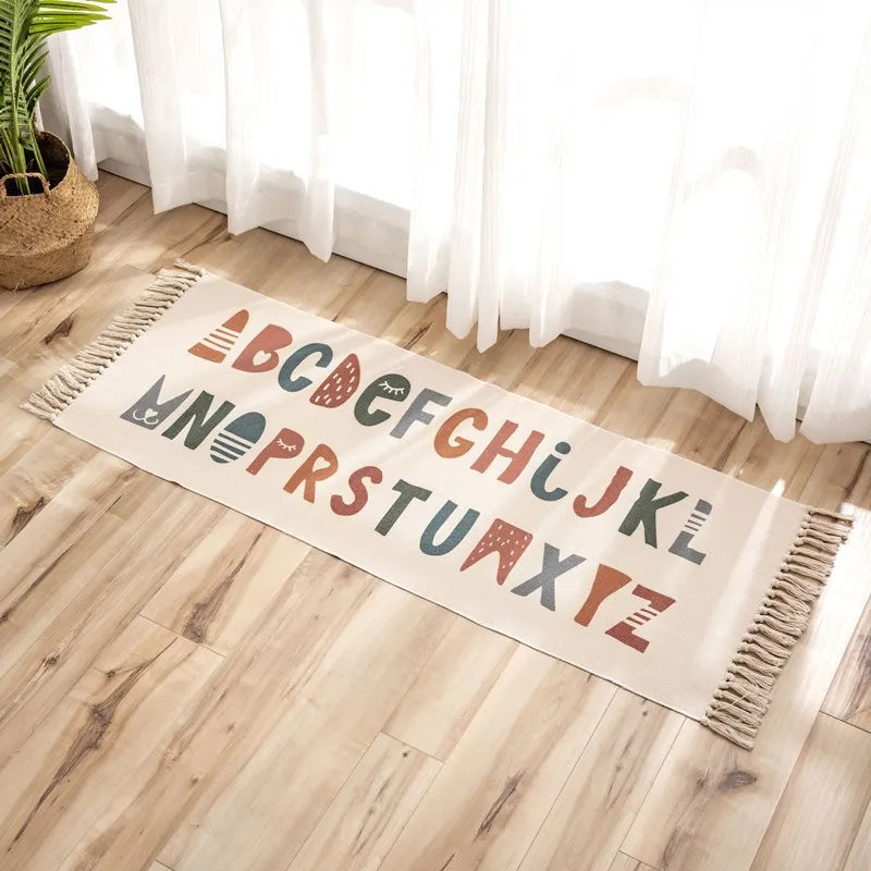 Tapis en coton et lin tissé main — motif berbère - Nesty (vue 10)