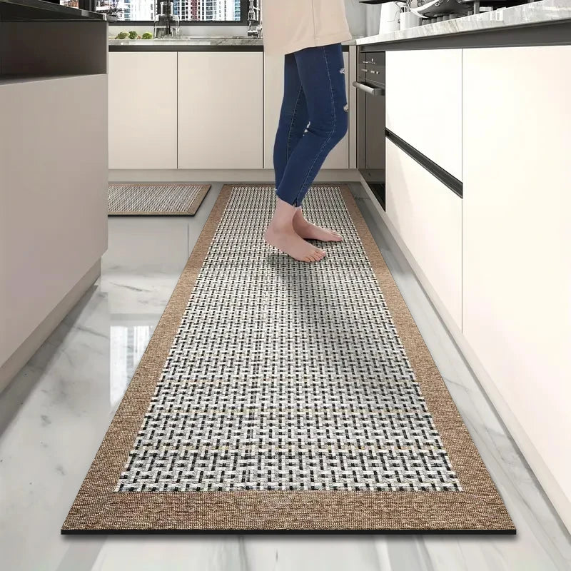 Tapis de cuisine long imitation tissée — antidérapant (vue 8) - Nesty