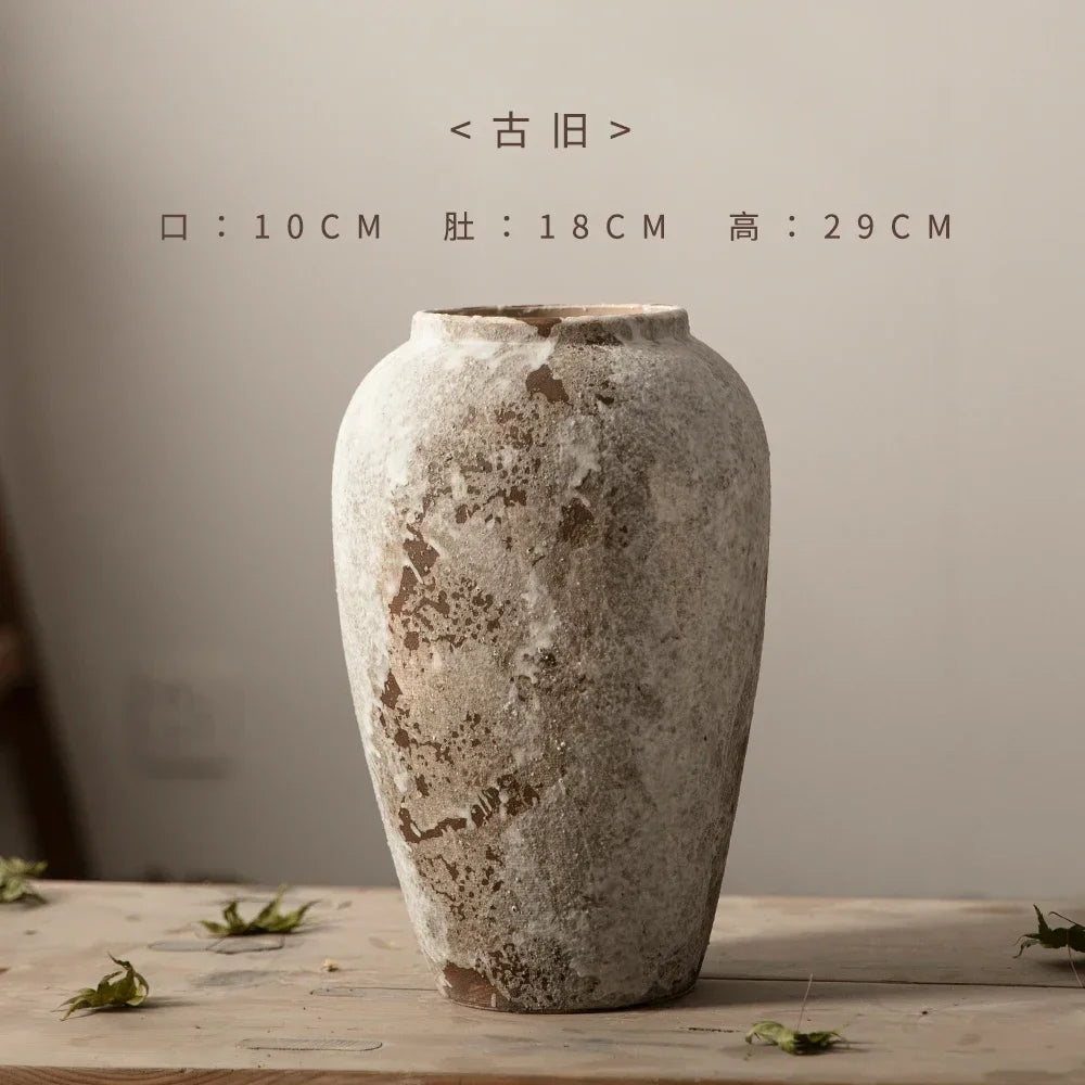 Vase en poterie mouchetée — esprit rétro chinois (vue 7) - Nesty
