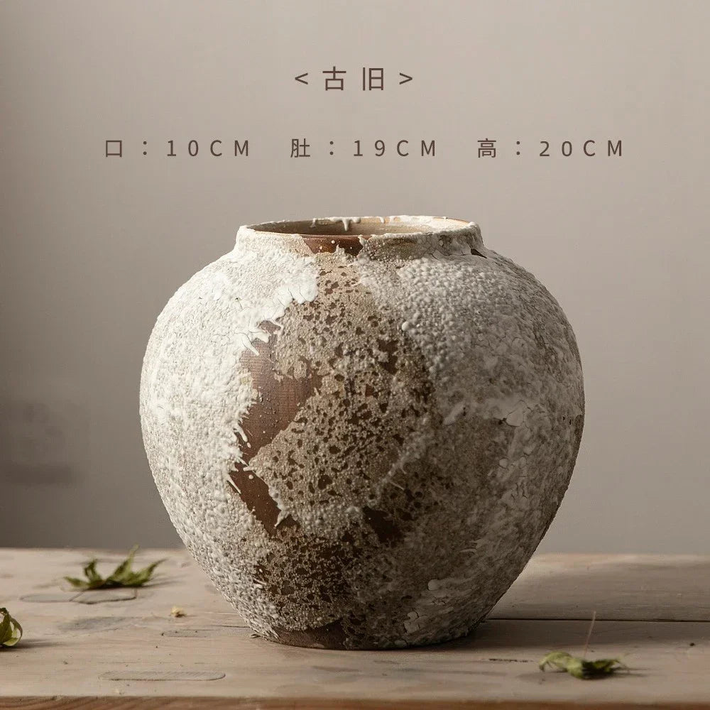 Vase en poterie mouchetée — esprit rétro chinois (vue 9) - Nesty