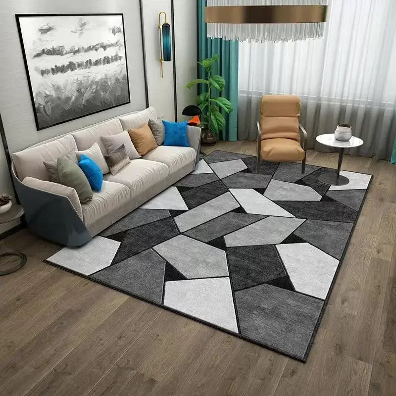 Tapis à motif géométrique sans peluches pour salon Nesty (vue 20)