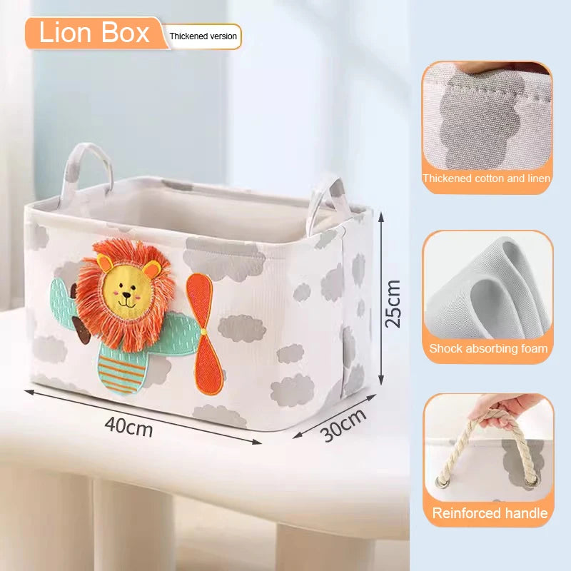 Panier de rangement pliable en lin avec poignées - Nesty (vue 17)