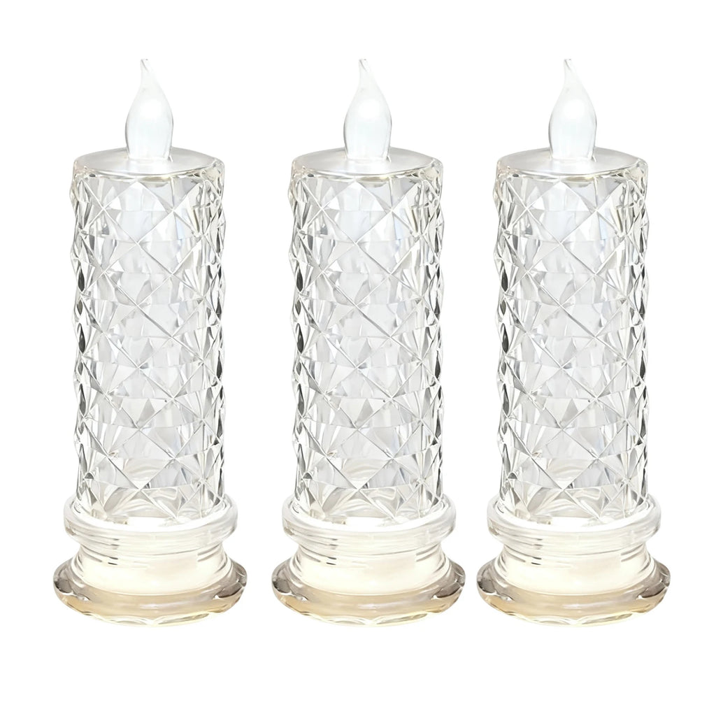 Bougie LED sans flamme Nesty - Forme rose en cristal (vue 9)